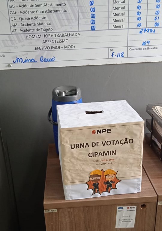 Eleição da CIPA, na NPE, Mina Cauê,