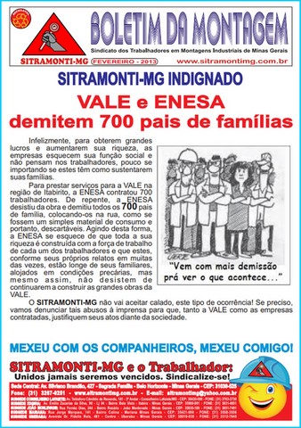 Informativos SITRAMONTI-MG 2013