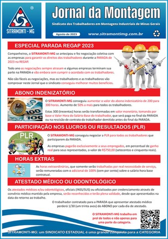 Jornal da Montagem Parada REGAP 2023