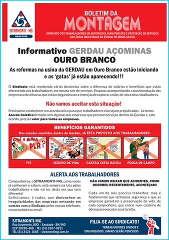 Informativos SITRAMONTI-MG 2019
