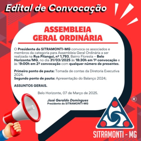 Edital de Convocação Assembleia Geral Ordinária Março 2025