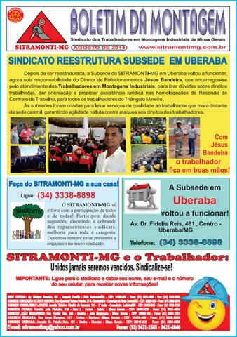 Informativos SITRAMONTI-MG 2014