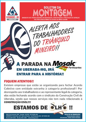 Informativos SITRAMONTI-MG 2020