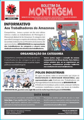 Informativos SITRAMONTI-MG 2021