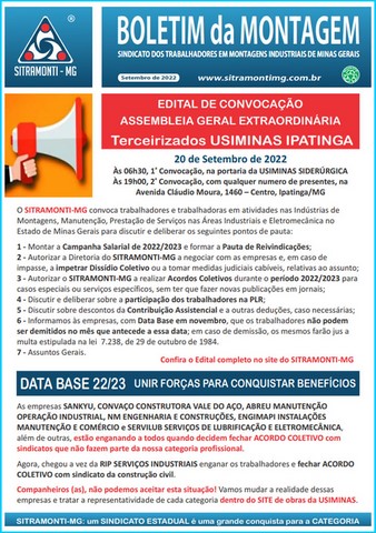 Informativos SITRAMONTI-MG 2022
