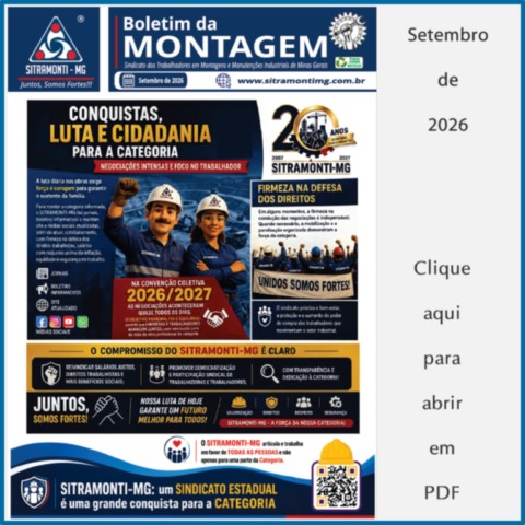 Boletim da Montagem - SITRAMONTI-MG enaltece participação de Carlos Calazans em negociações na REGAP/Betim Boletim da Montagem - SITRAMONTI-MG enaltece participação de Carlos Calazans em negociações na REGAP/Betim