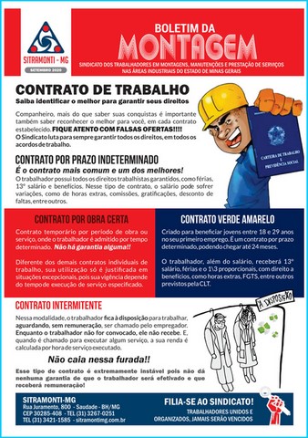 Informativos SITRAMONTI-MG 2020