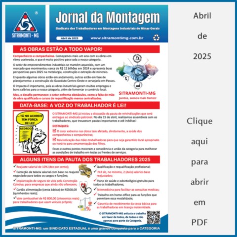 Jornal da Montagem Pauta de Reivindicações 2024
