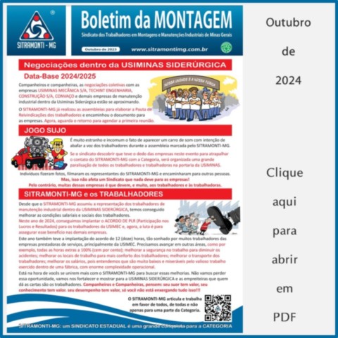 Jornal da Montagem Pauta de Reivindicações 2024