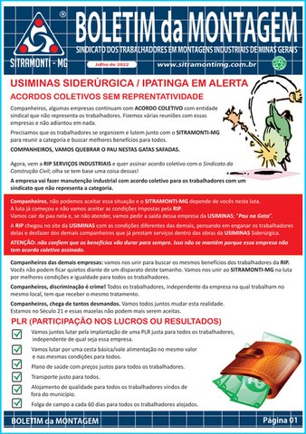 Informativos SITRAMONTI-MG 2022