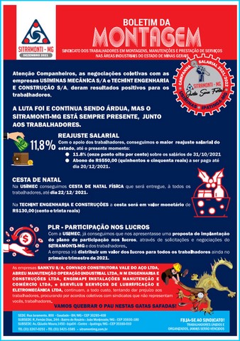 Informativos SITRAMONTI-MG 2021
