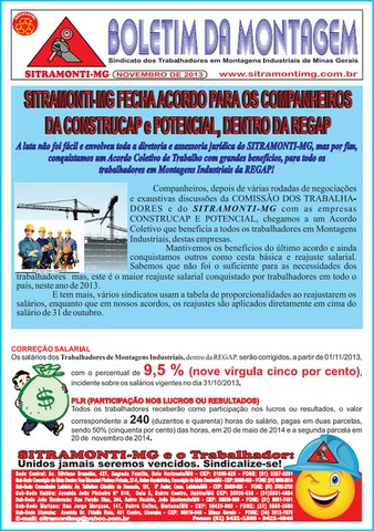 Informativos SITRAMONTI-MG 2013