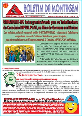 Informativos SITRAMONTI-MG 2013