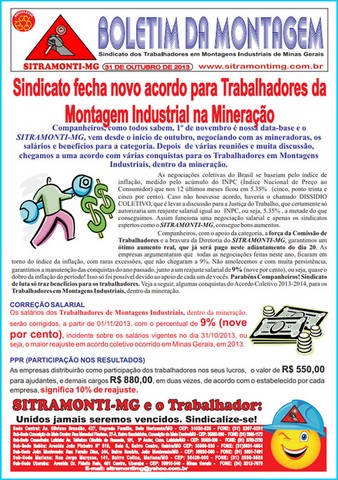 Informativos SITRAMONTI-MG 2013