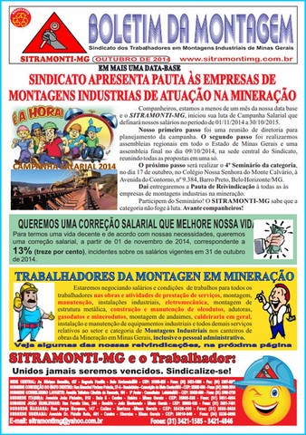 Informativos SITRAMONTI-MG 2014