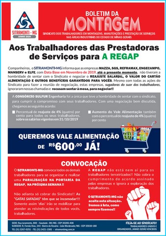 Informativos SITRAMONTI-MG 2020
