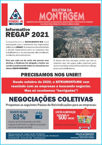 Informativos SITRAMONTI-MG 2021