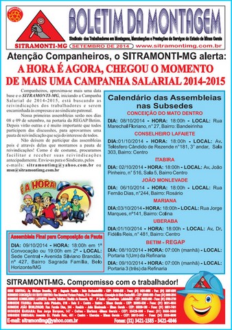 Informativos SITRAMONTI-MG 2014